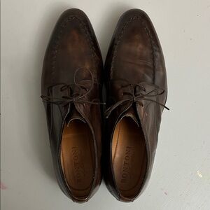 Bontoni Italian Dark Brown Leather Oxfords